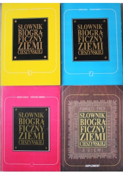 Słownik biograficzny ziemi Cieszyńskiej 3 tomy plus suplement Autograf autora
