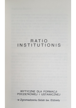 Ratio institutionis