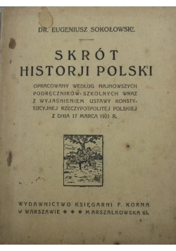 Skrót Historji Polski 1925 r.