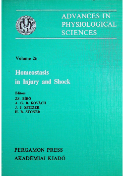 Homeostasis in injury and shock vol 26