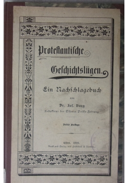 Protestantische Geschichtslügen, 1895r.