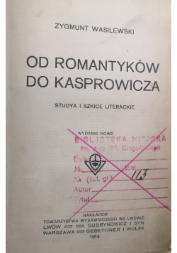 Od romantyków do Kasprowicza 1914 r.