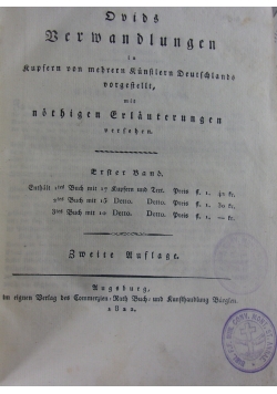 Ovids Verwandlungen. Tom I-III. Część II. 1822 r.