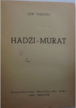 Hadżi - Murat, tom 1