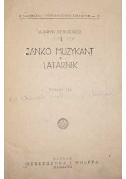 Janko Muzykant. Latarnik, 1947 r.