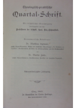 Theologisch praktische Quartalschrift 1905 r