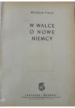 W Walce o nowe Niemcy 1950 r