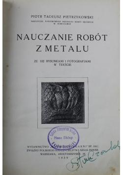 Nauczanie robót z metalu 1929 r.