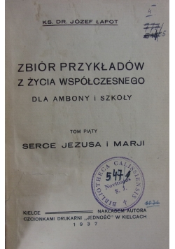 Zbiór przykładów z życia współczesnego, 1937r.