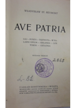 Ave Patria, 1914 r.
