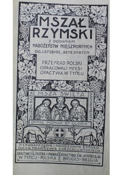 Mszał Rzymski 1949 r