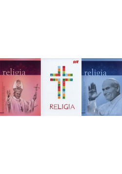 Brulion A5 w kratkę 64 kartki Religia 5 sztuk mix