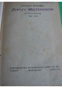 Żywoty męczenników, 1939r.