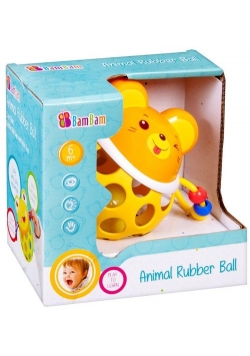 Bam Bam gumowa kula z grzechotką mysz