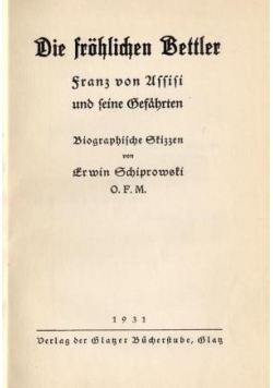 Die Frochlichen Bettler, 1931 r.