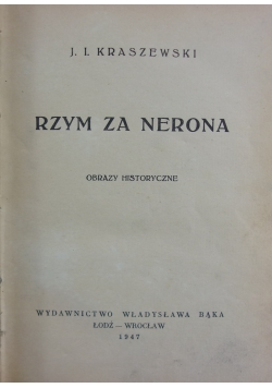 Rzym za Nerona, 1947 r. r.