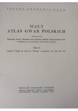 Mały atlas gwar polskich, tom IX