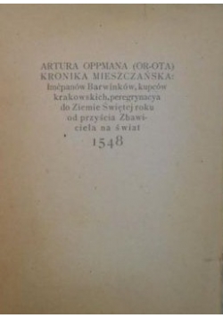 Kronika mieszczańska, 1922 r.