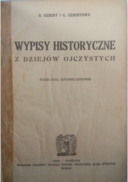 Wypisy historyczne z dziejów ojczystych 1921 r.