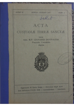 Acta Custodiae terrae sanctae