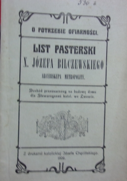 List Pasterski, 1906 r.