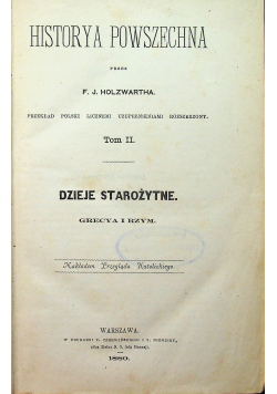 Historya Powszechna Tom II 1880 r,