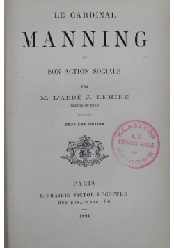 Le Cardinal Manning 1894 r.
