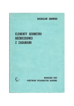 Elementy geometrii różniczkowej z zadaniami