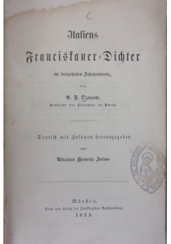 Italiens Francifaner Dichter, 1853 r.