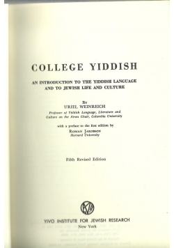 College Yiddish