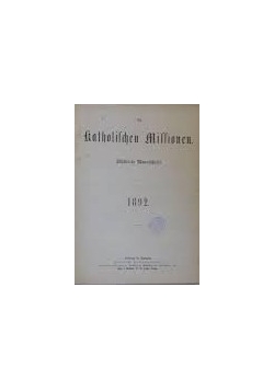 Die Katholischen Missionen, 1892