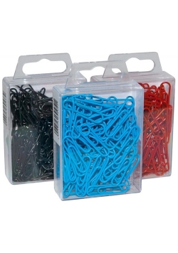 Spinacze kolorowe OFFICE PRODUCTS powlekane 28 mm 10 sztuk