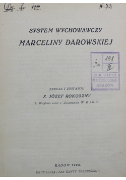 System wychowawczy Marceliny Darowskiej 1928 r