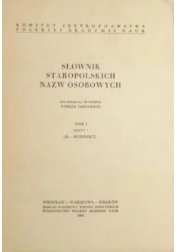 Słownik staropolskich nazw osobowych