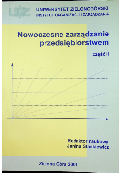 Nowoczesne zarządzanie przedsiębiorstwem Część II