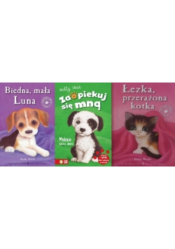 Biedna, mała Luna/ Maksio szuka domu/ Łezka, przerażona kotka, 3 książki