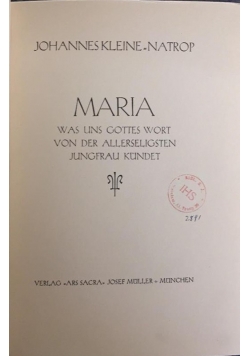 Maria, 1930 r.