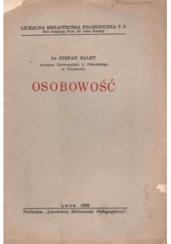 Osobowość, 1939r.
