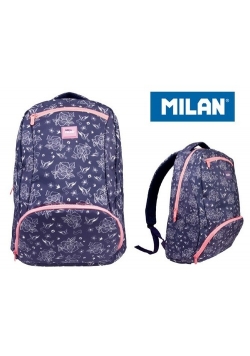Plecak MILAN duży 28 l. FLOWERS niebieski