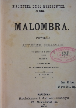 Malombra, 1901 r.