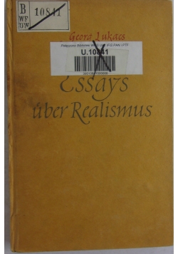 Essays uber Realismus, 1948 r.
