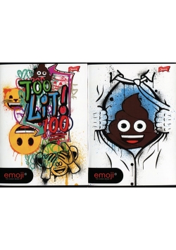 Zeszyt A5 Emoji w linie 60 kartek 10 sztuk