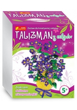 Talizman. Kwiatki z cekinów. Niezapominajka