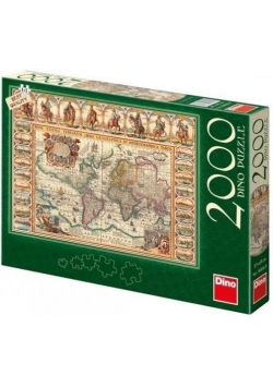 Puzzle 2000 Mapa Świata Historyczna DINO