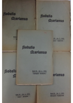 Sodalis Marianus, 1910 r. Zestaw 5 książek