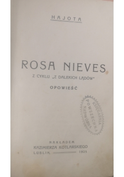 Rosa Nieves 1925 r.