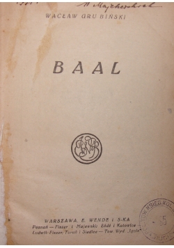 Baal, 1925r.