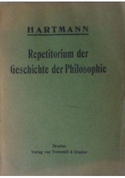 Repetitorium der Geschichte der Philosophie, 1916 r.