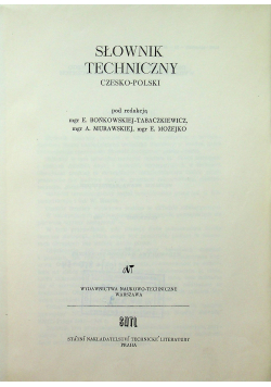Słownik techniczny czesko polski