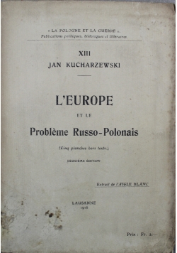 L Europe et le Probleme Russo Polonais 1916 r.
